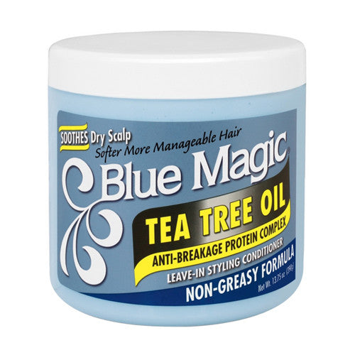Blue Magic Tea Tree Oil Leave In Hair Styling Conditioner, 13.75 Oz